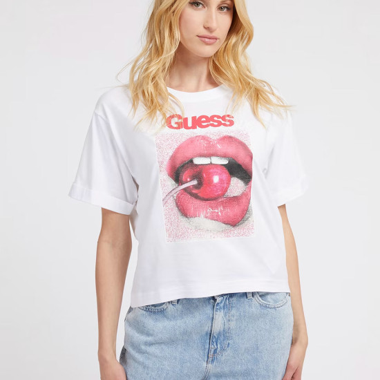 Guess Γυναικεία κοντομάνικη μπλούζα Cherry Tee